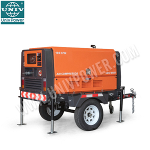 265CFM Compressor de ar diesel de alta qualidade Compressor de ar de parafuso portátil diesel