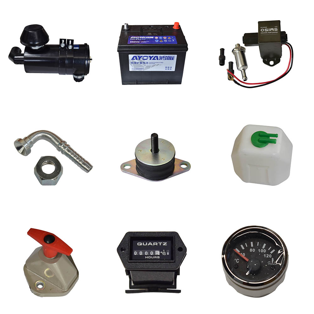 Peças do grupo gerador diesel